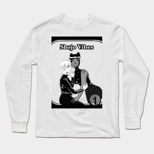 Shojo Vibes Manga Cover (Black) Long Sleeve T-Shirt